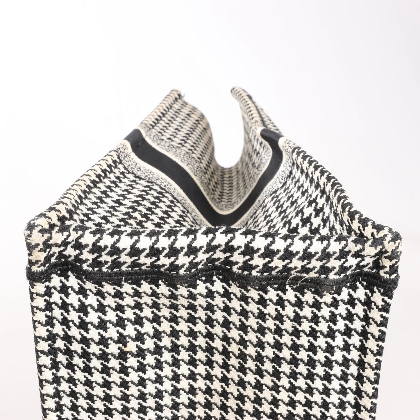 Dior Book Tote Large Canvas Shoulder Bag in Black x White