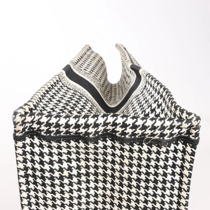 Dior Book Tote Large Canvas Shoulder Bag in Black x White