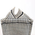 Dior Book Tote Large Canvas Shoulder Bag in Black x White