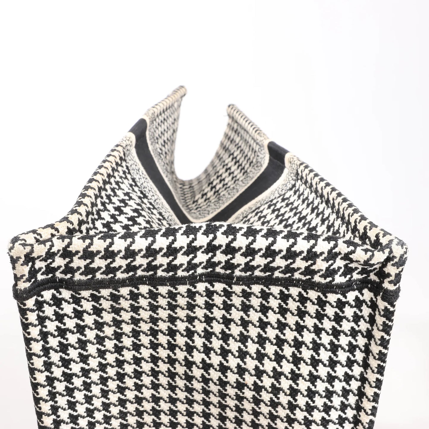 Dior Book Tote Large Canvas Shoulder Bag in Black x White