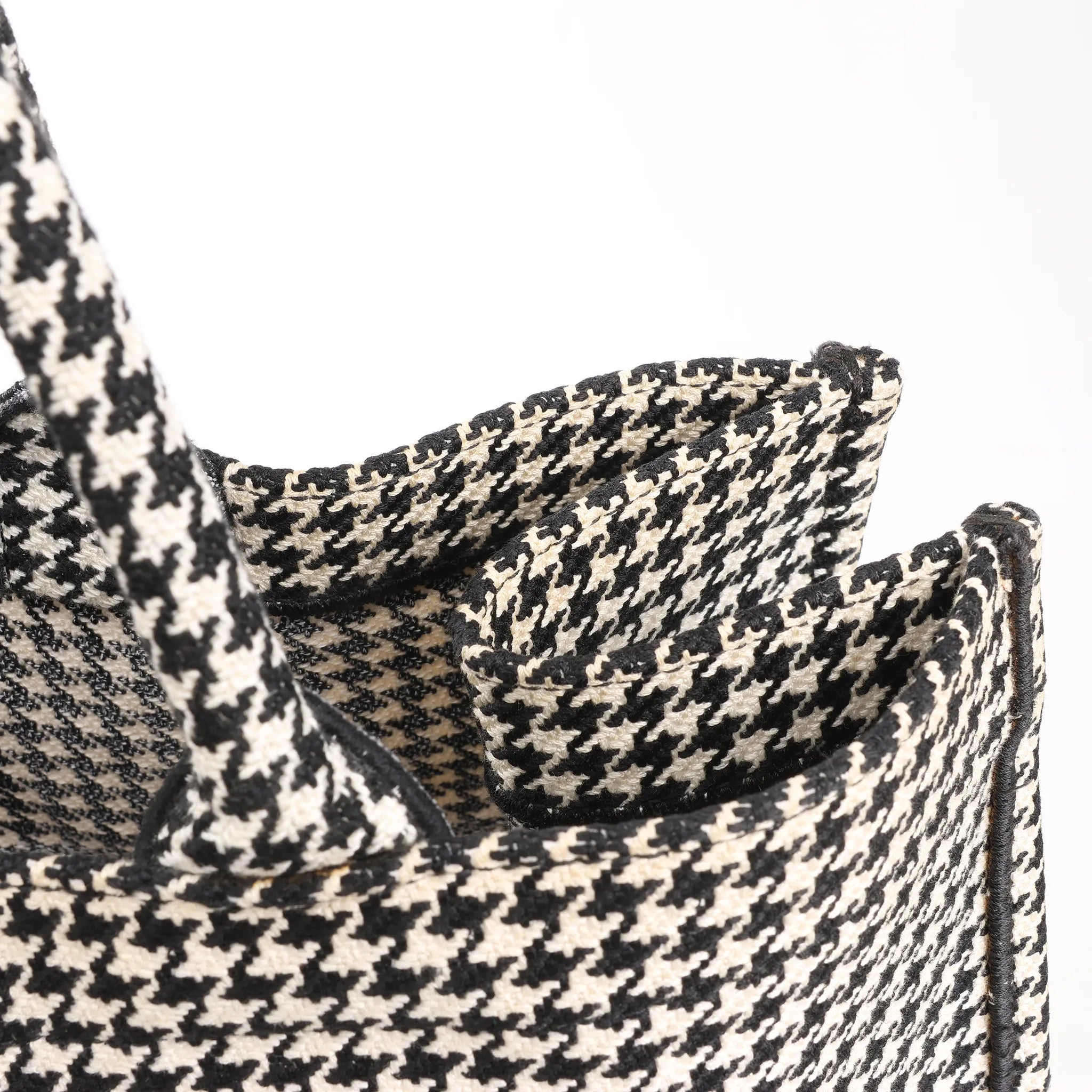 Dior Book Tote Large Canvas Shoulder Bag in Black x White