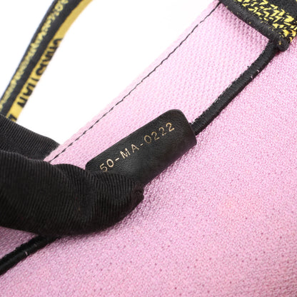 Dior Book Tote Large Canvas Tote Shoulder Bag in Yellow x Purple