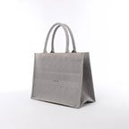 Christian Dior Book Tote Medium Cannage Canvas Shoulder Bag in Gray