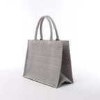 Christian Dior Book Tote Medium Cannage Canvas Shoulder Bag in Gray