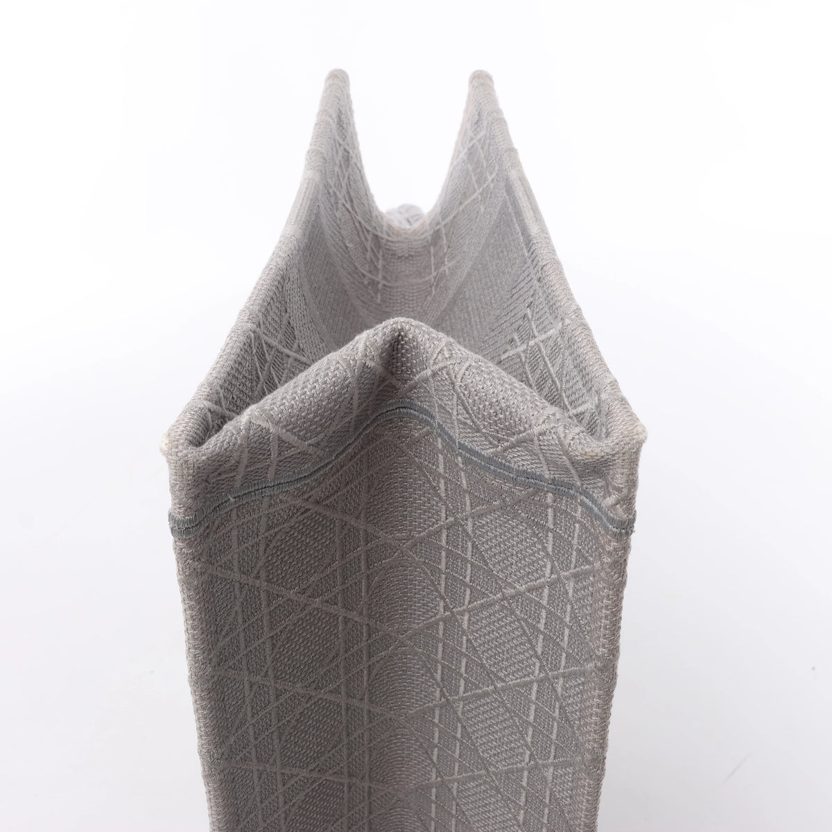 Christian Dior Book Tote Medium Cannage Canvas Shoulder Bag in Gray