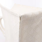 Christian Dior Book Tote Medium Cannage Canvas Shoulder Bag in White