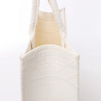 Christian Dior Book Tote Medium Cannage Canvas Shoulder Bag in White