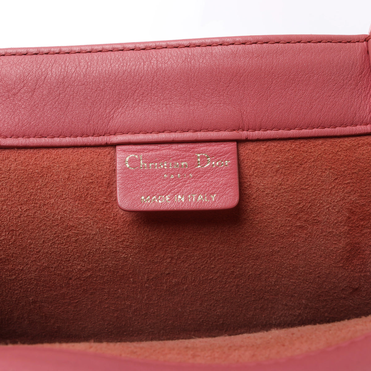 Christian Dior Book Tote Medium Leather Shoulder Bag in Pink
