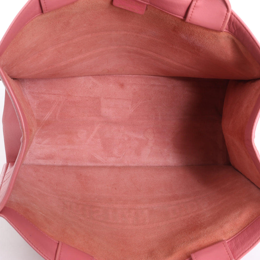 Christian Dior Book Tote Medium Leather Shoulder Bag in Pink
