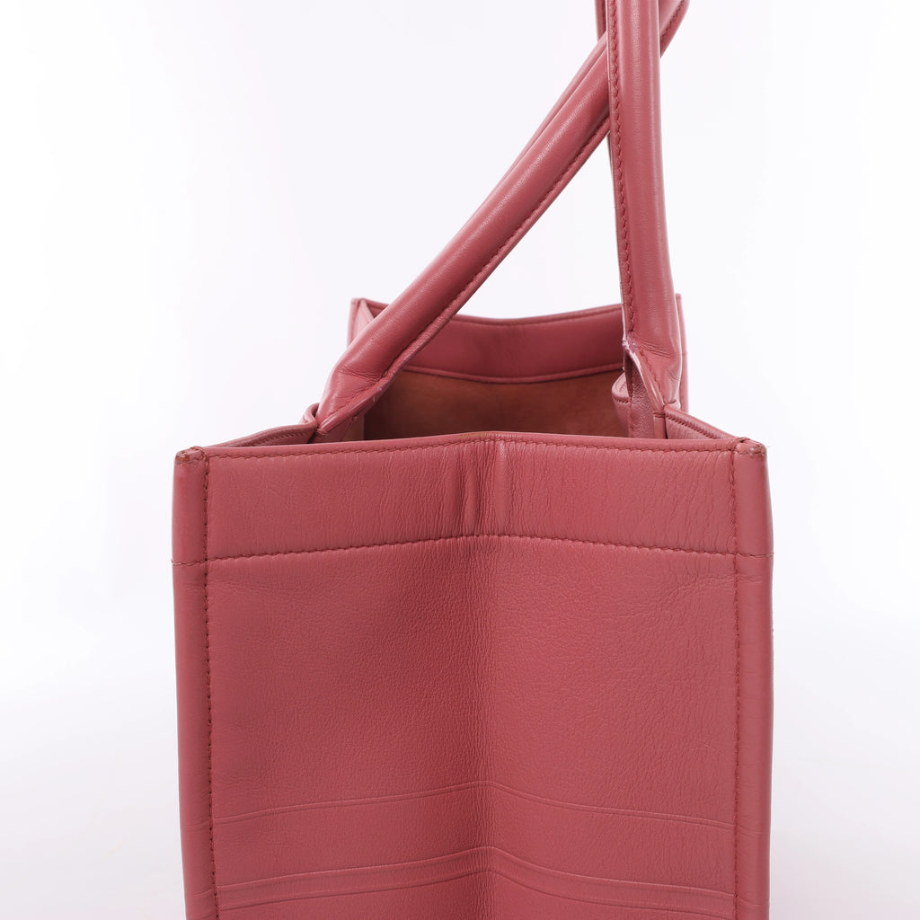 Christian Dior Book Tote Medium Leather Shoulder Bag in Pink