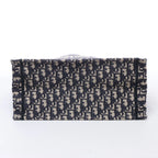 Christian Dior Book Tote Medium Oblique Canvas Shoulder Bag in Navy Blue