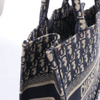 Christian Dior Book Tote Medium Oblique Canvas Shoulder Bag in Navy Blue