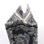 Christian Dior Book Tote Medium Toile Doo JUY Embroidery Canvas Shoulder Bag Navy Blue