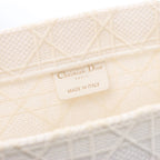 Bolso de hombro grande de lona Dior Book Tote en negro y blanco