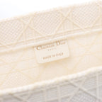 Christian Dior Book Tote Medium Canvas Shoulder Bag in White