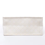 Bolso de hombro grande de lona Dior Book Tote en negro y blanco