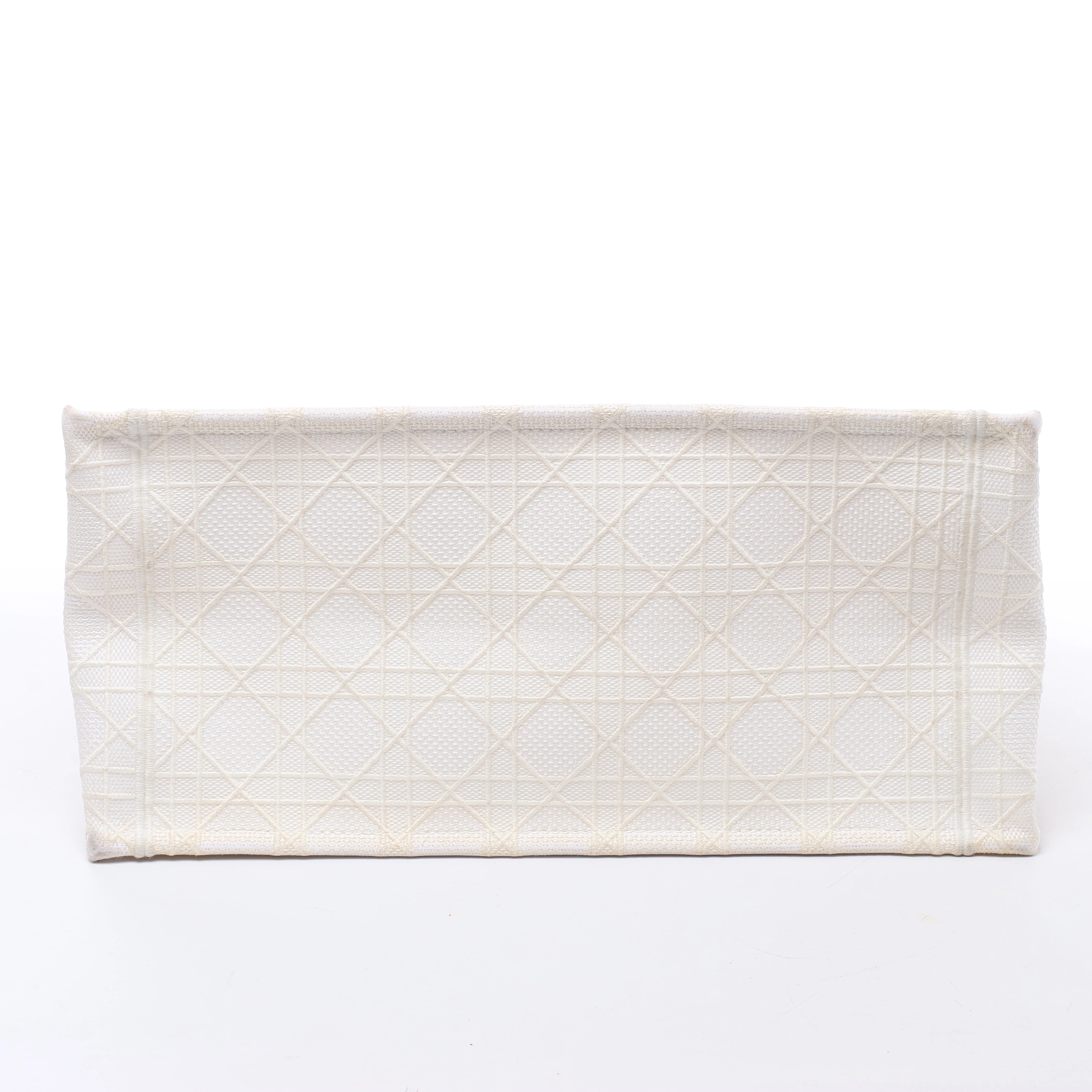Bolso de hombro grande de lona Dior Book Tote en negro y blanco