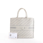 Dior Book Tote Large Oblique Canvas Handbag Handbag in Gray