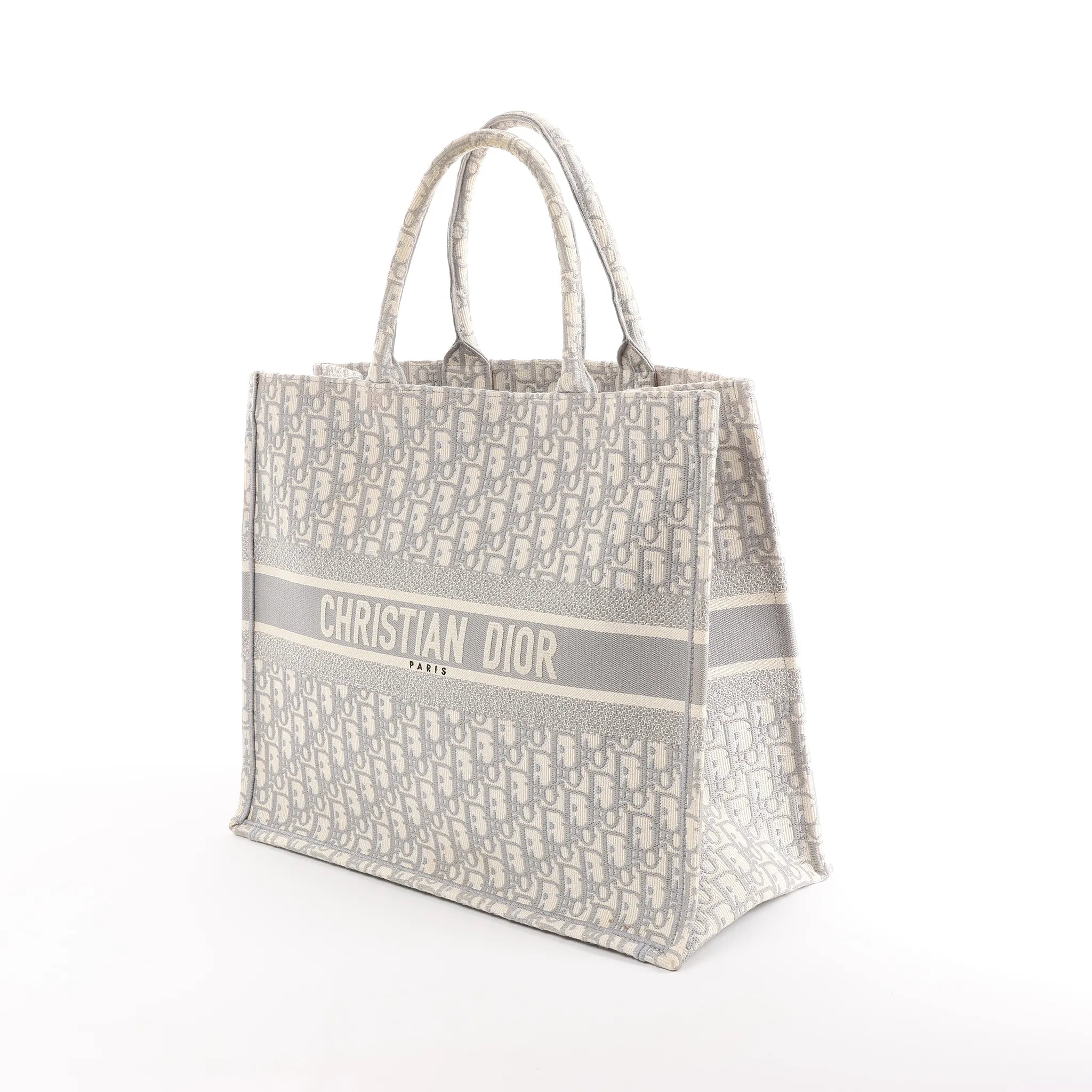 Dior Book Tote Large Oblique Canvas Handbag Handbag in Gray