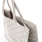 Dior Book Tote Large Oblique Canvas Handbag Handbag in Gray