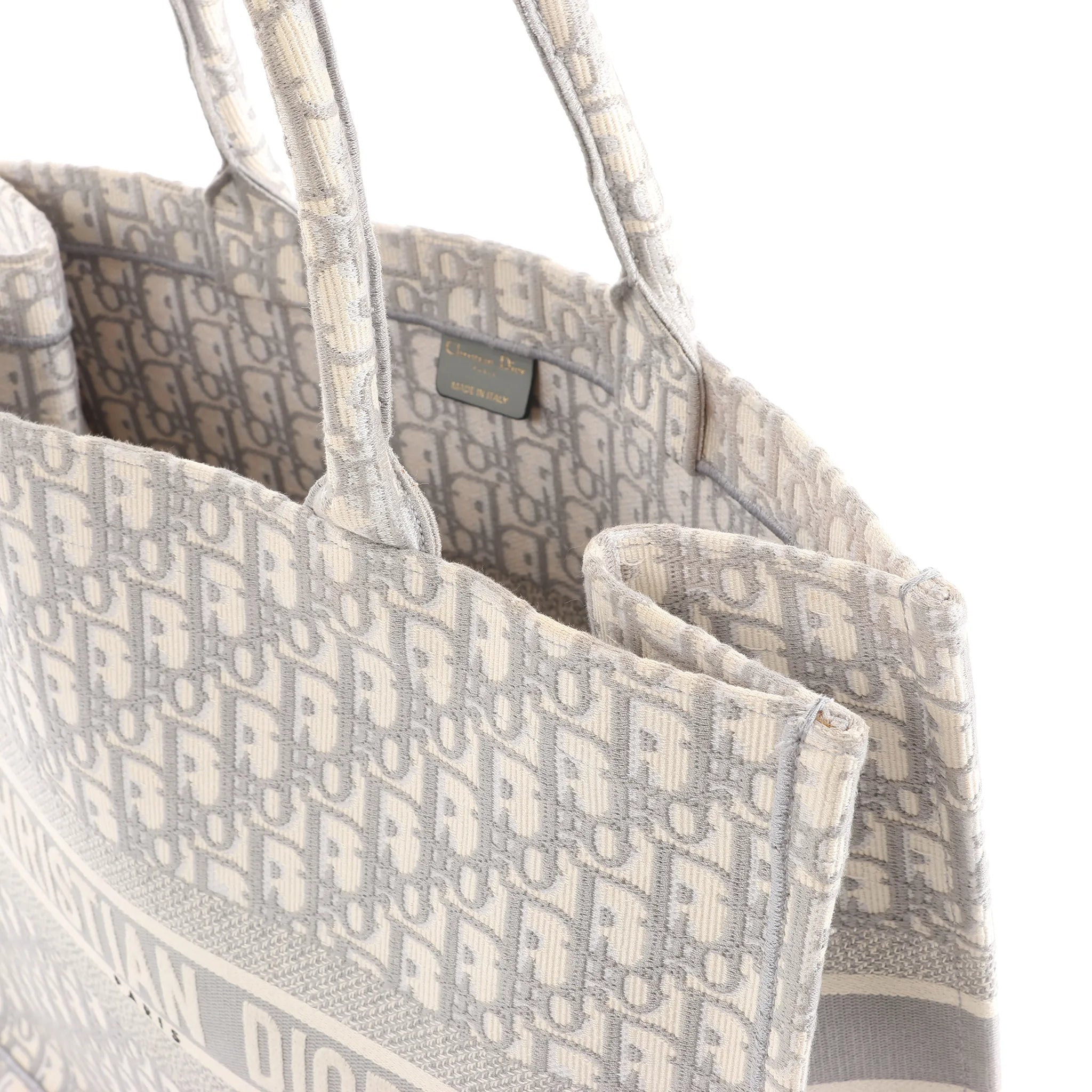 Dior Book Tote Large Oblique Canvas Handbag Handbag in Gray