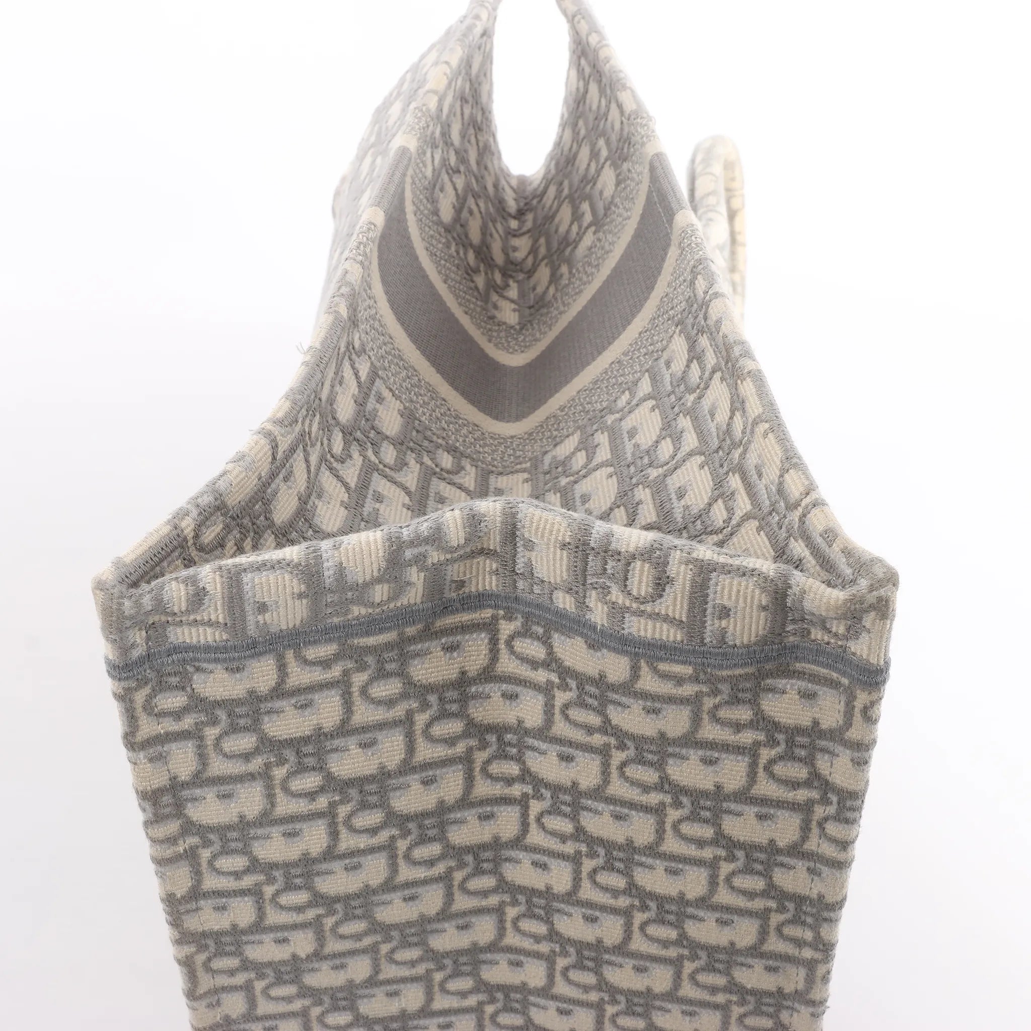 Dior Book Tote Large Oblique Canvas Handbag Handbag in Gray
