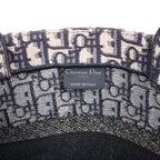 Christian Dior Book Tote Oblique Canvas Shoulder Bag in Navy Blue