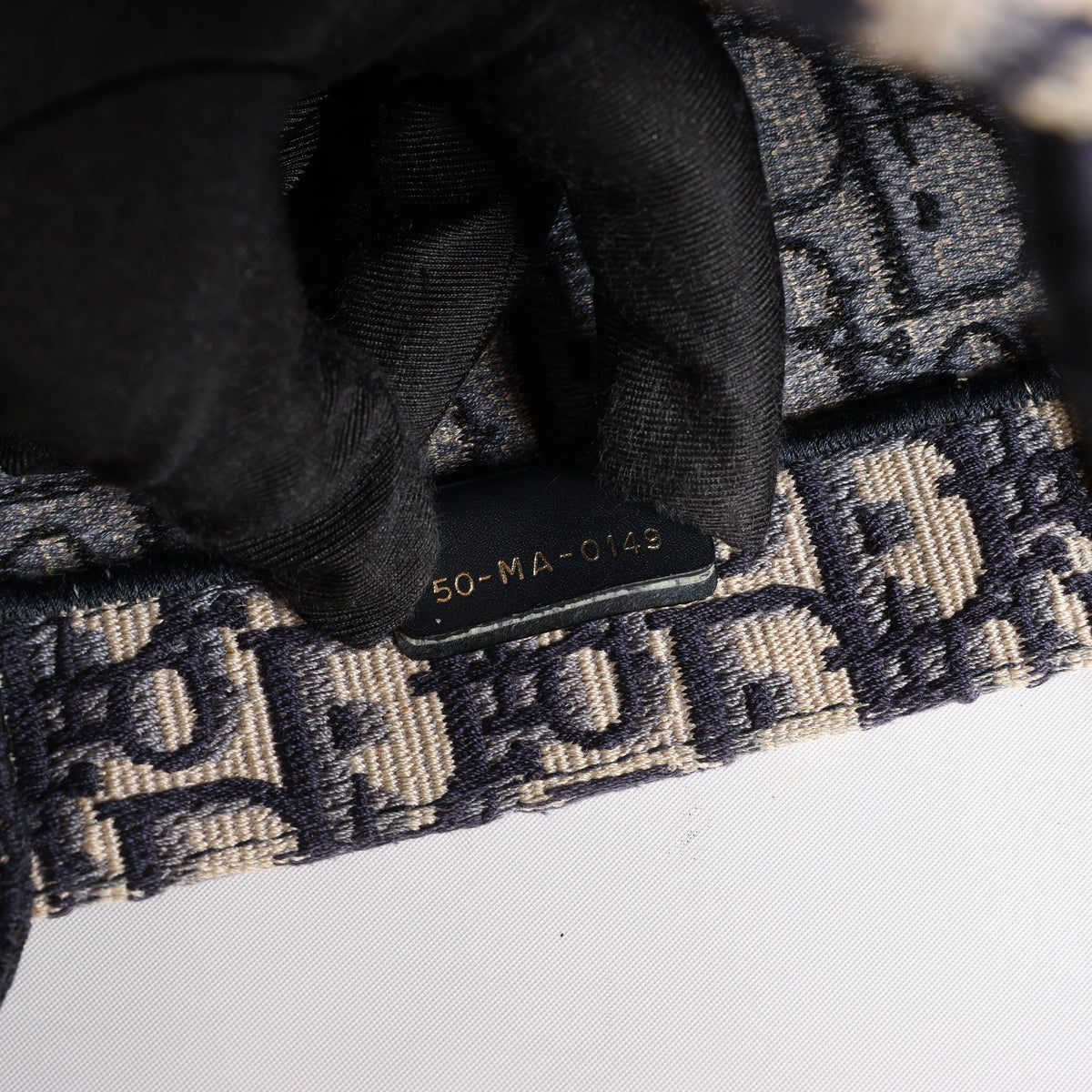 Christian Dior Book Tote Oblique Canvas Shoulder Bag in Navy Blue