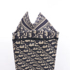 Christian Dior Book Tote Oblique Canvas Shoulder Bag in Navy Blue