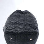 Dior Charming Lock Cannage Fabric Shoulder Bag in Black