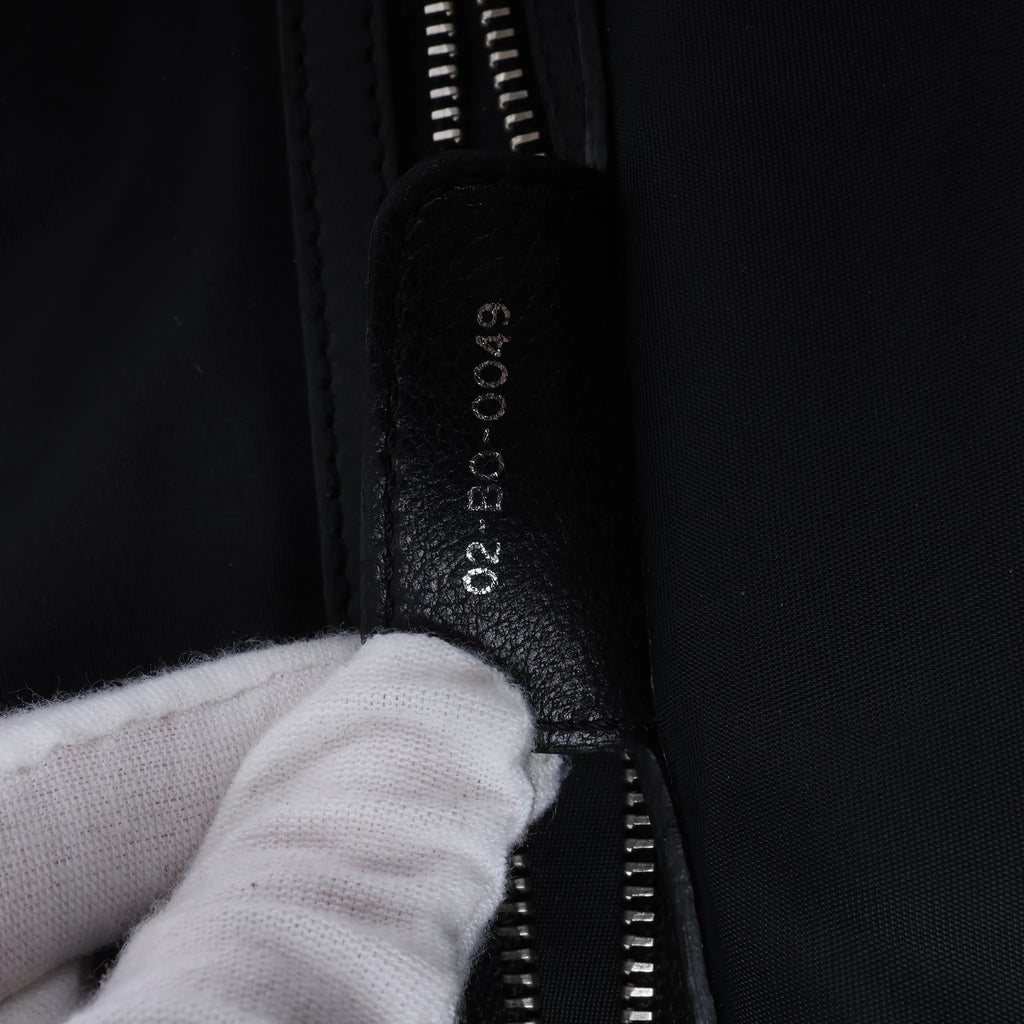Dior Charming Lock Cannage Fabric Shoulder Bag in Black