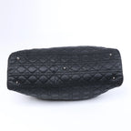 Dior Charming Lock Cannage Fabric Shoulder Bag in Black
