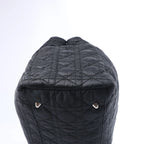 Dior Charming Lock Cannage Fabric Shoulder Bag in Black