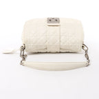 Christian Dior New Lock Cannage Leather Chain Shoulder Bag in White