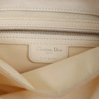 Christian Dior New Lock Cannage Leather Chain Shoulder Bag in White