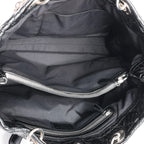 Dior Soft Lady Dior Patent Leather Cannage Large Shoulder Bag in Black