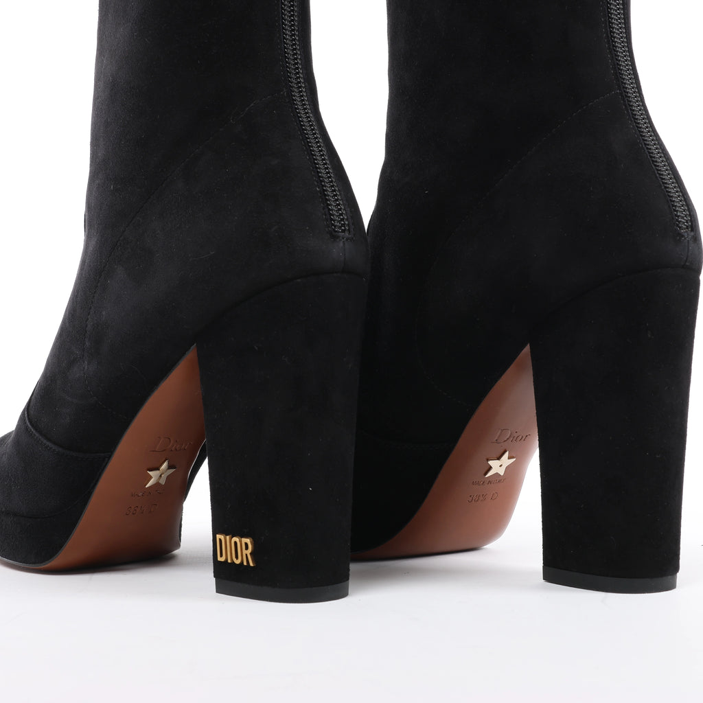 Botas largas de cuero Hermes New Jersey en negro, talla 38 UE