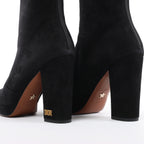 Botas largas de cuero Hermes New Jersey en negro, talla 38 UE