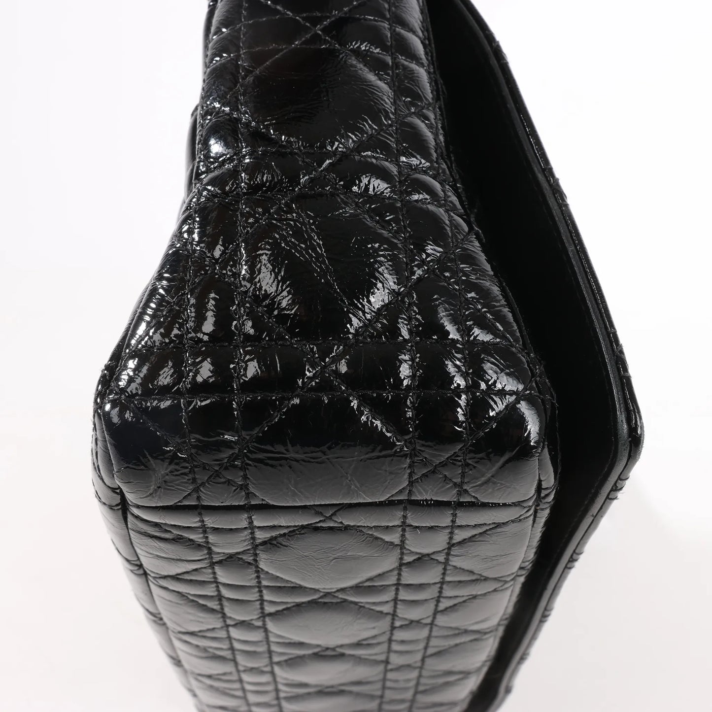 Dior Caro Leather Chain Crossbody Bag in Black