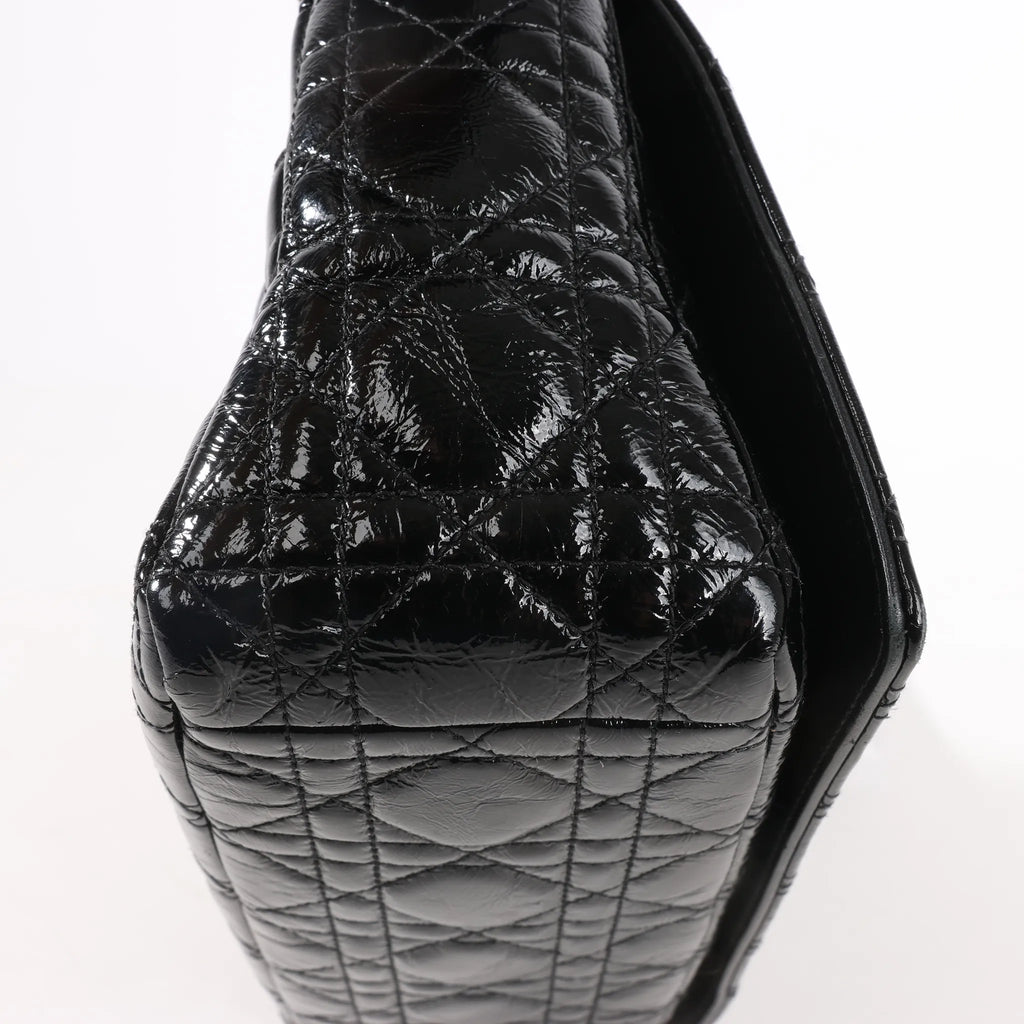 Dior Caro Leather Chain Crossbody Bag in Black