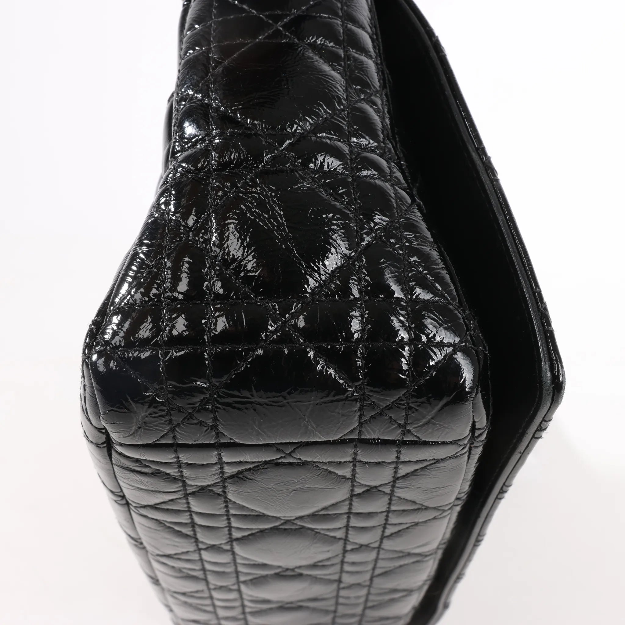 Dior Caro Leather Chain Crossbody Bag in Black