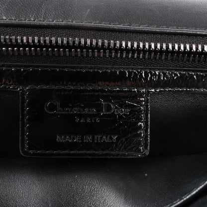 Dior Caro Leather Chain Crossbody Bag in Black