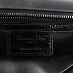 Dior Caro Leather Chain Crossbody Bag in Black