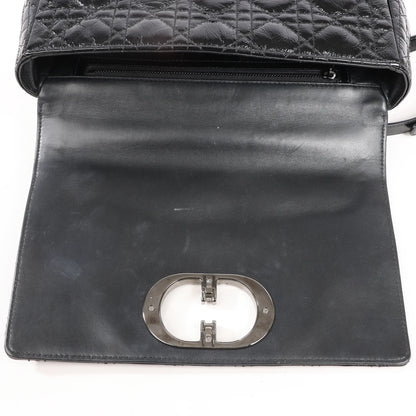 Dior Caro Leather Chain Crossbody Bag in Black