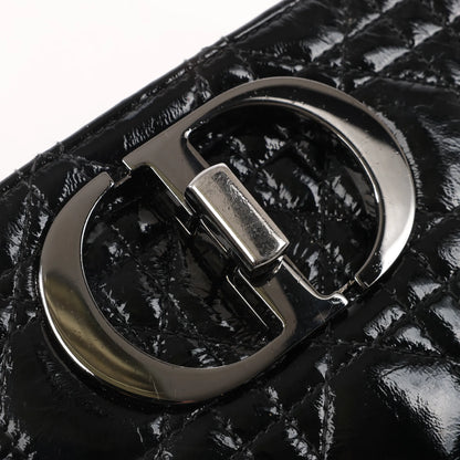 Dior Caro Leather Chain Crossbody Bag in Black