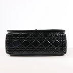 Dior Caro Leather Chain Crossbody Bag in Black
