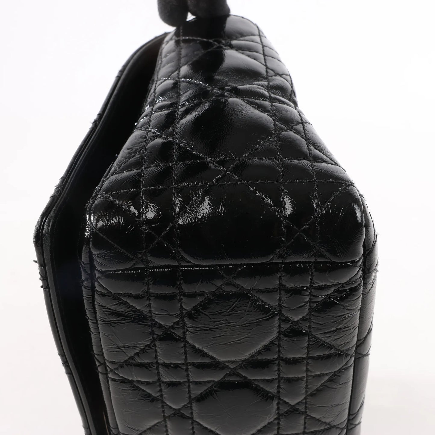 Dior Caro Leather Chain Crossbody Bag in Black