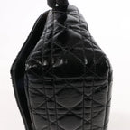 Dior Caro Leather Chain Crossbody Bag in Black
