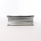 Christian Dior Diorama Cannage Patent Leather Chain Crossbody Bag in Silver