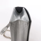 Christian Dior Diorama Cannage Patent Leather Chain Crossbody Bag in Silver